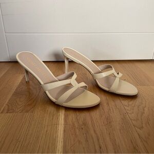 NEW Stuart Weitzman Cream Mule Sandal